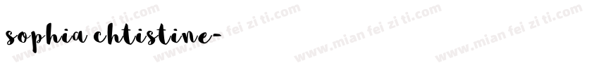 sophia chtistine字体转换